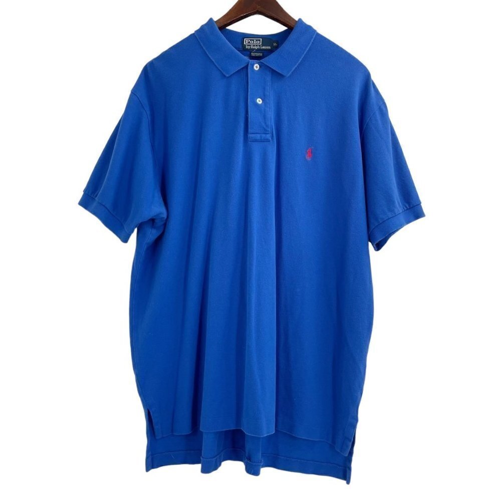 Polo by Ralph Lauren Blue Short Sleeve Polo Shirt Mens Size XL Preppy Classic